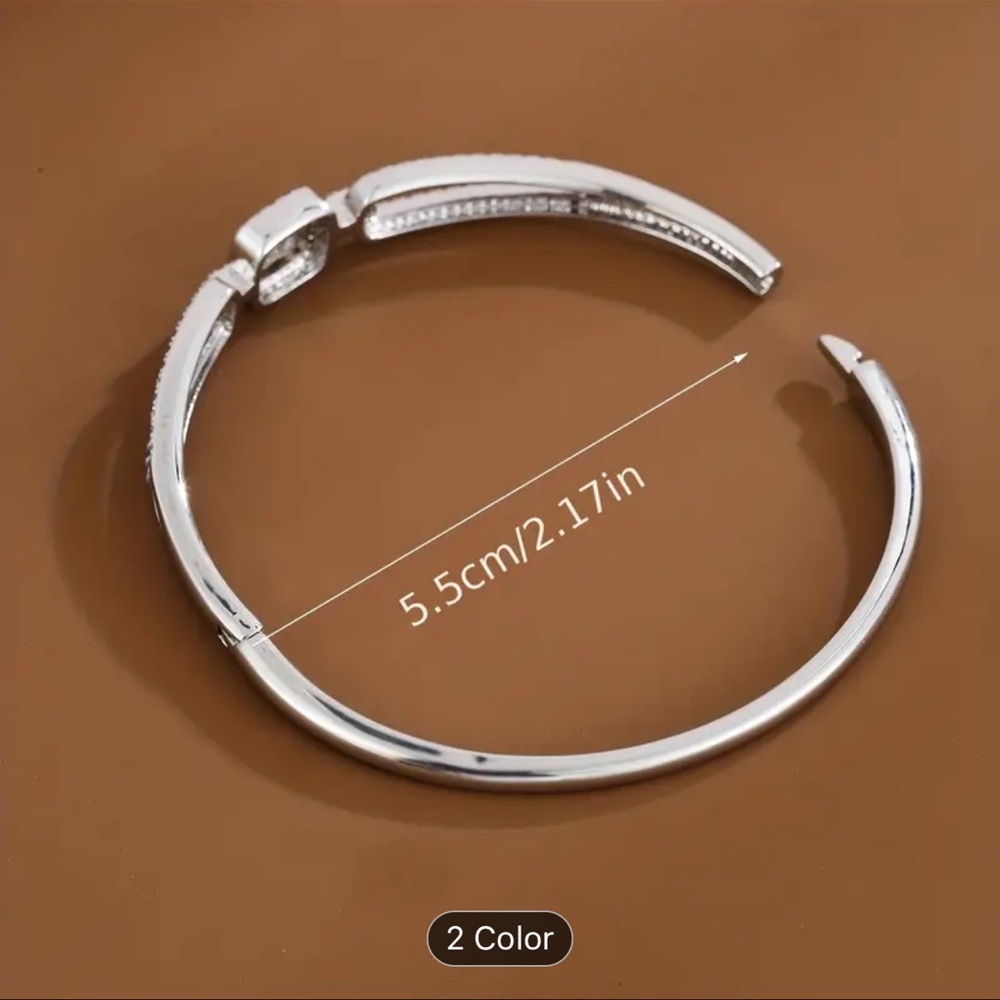 Elegant Zirconia-inlaid Bracelet, A Versatile And Trendy Fashion Accessory - Picture 5 of 9